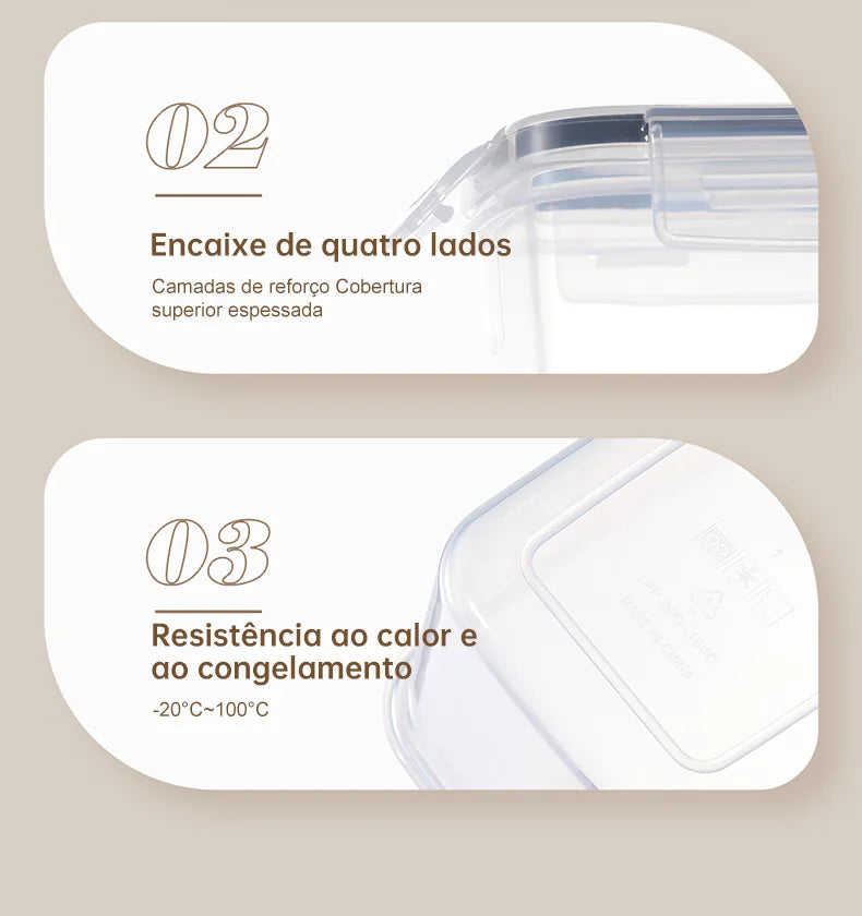 Conjunto de 15 Potes Herméticos para Cozinha