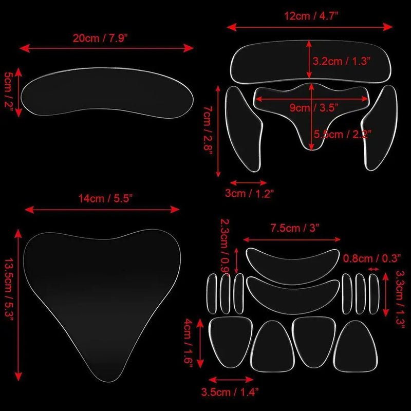 Adesivos Antirrugas de Silicone Reutilizável